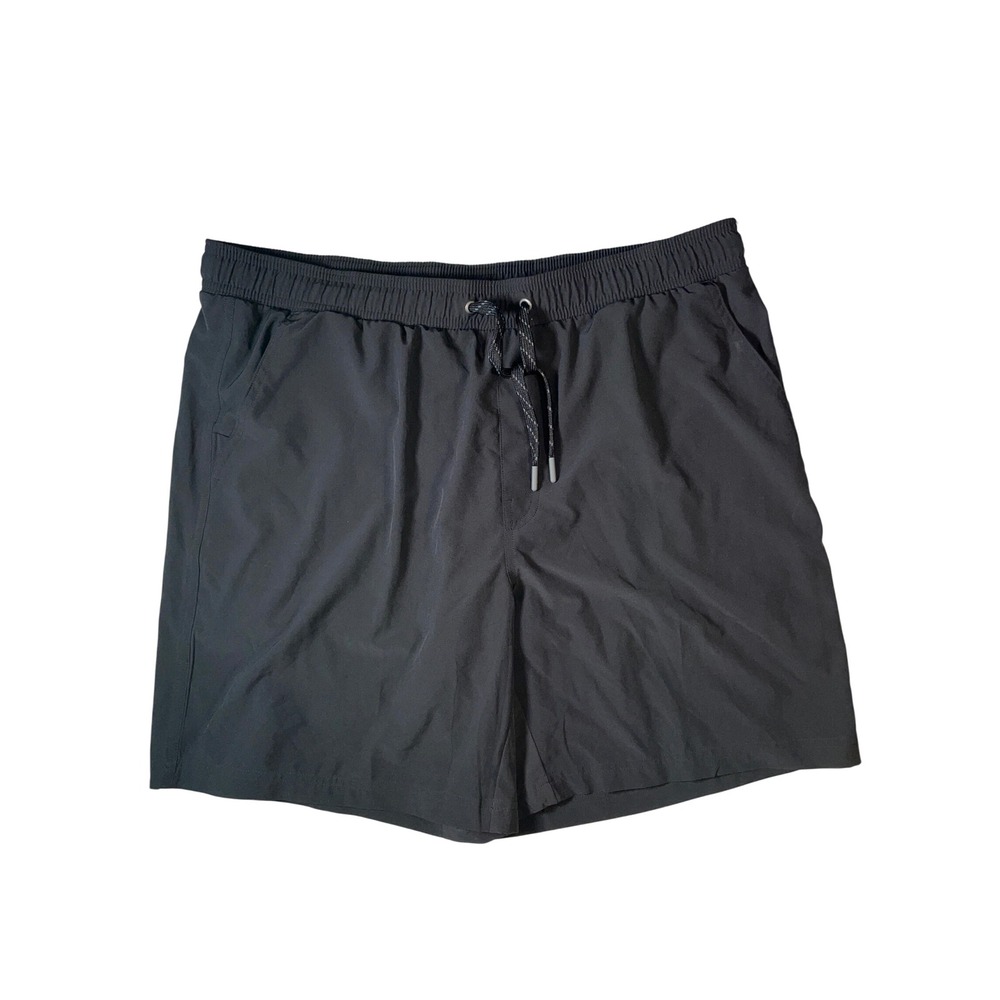 VRST Mens 7 Inch Inseam Athletic Shorts XL Black Gray Drawstring Pockets NEW